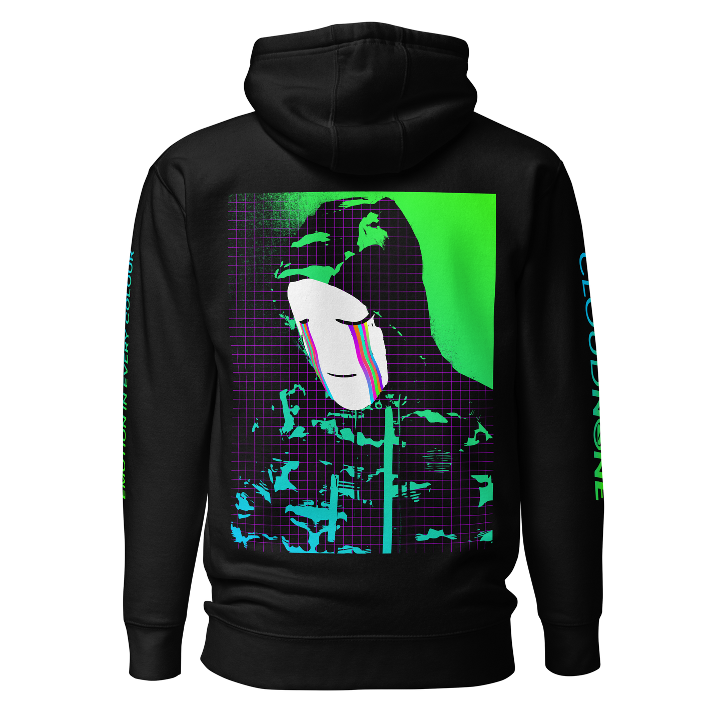 Wireframe Hoodie: Signal Fade