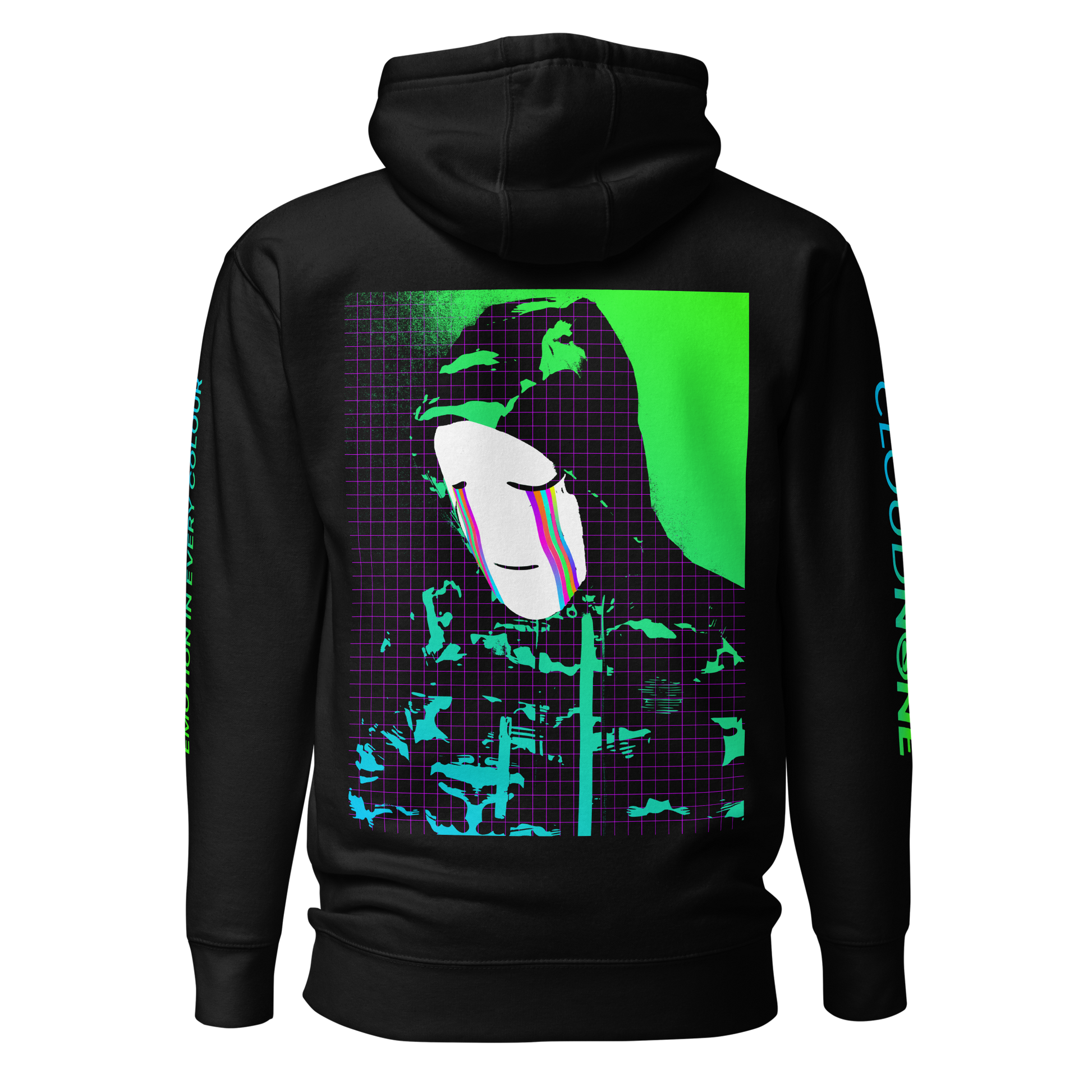 Wireframe Hoodie: Signal Fade