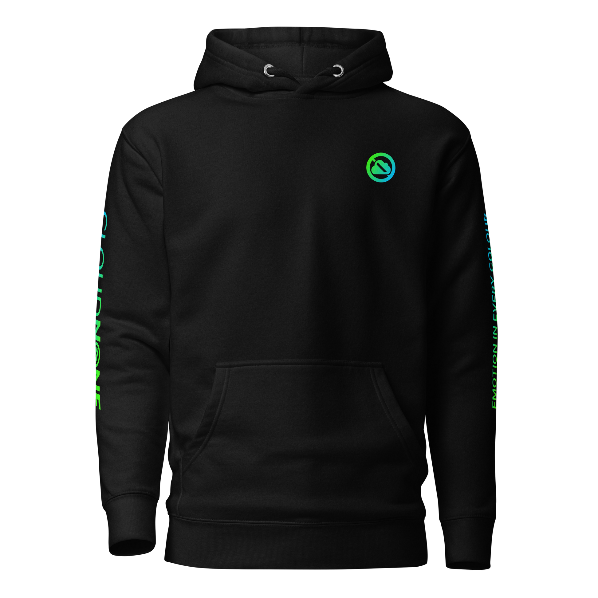Wireframe Hoodie: Signal Fade Front