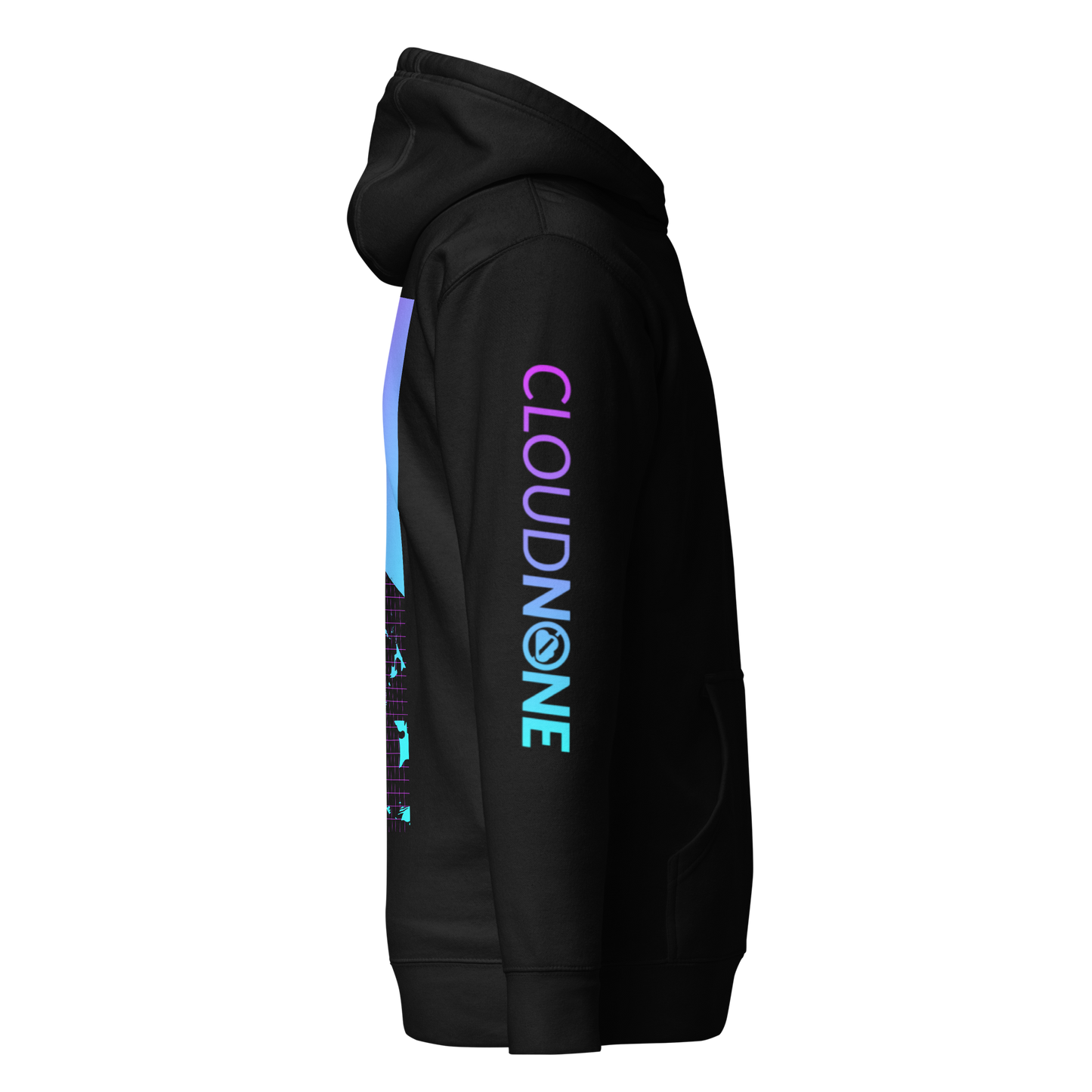 Wireframe Hoodie: Twilight Phase CloudNone Sleeve