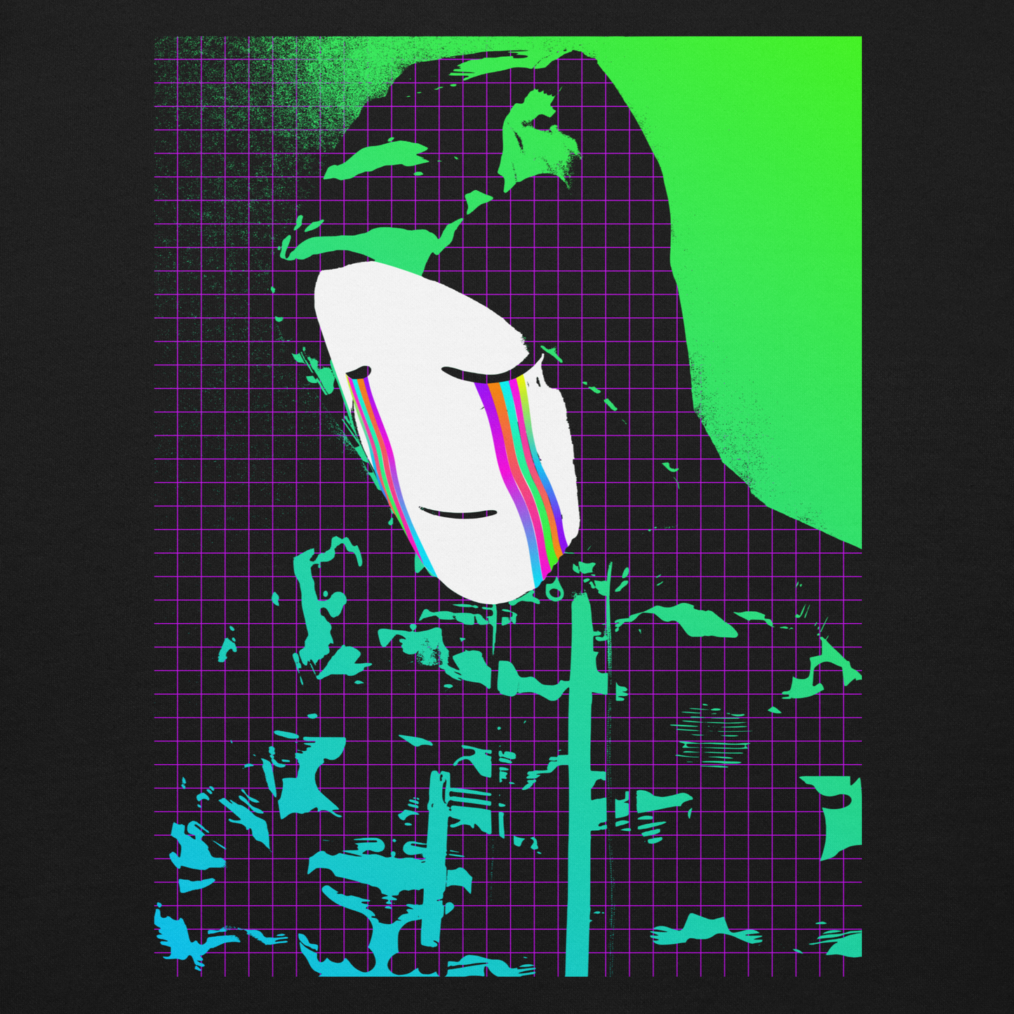 Wireframe Sweatshirt: Signal Fade - Back