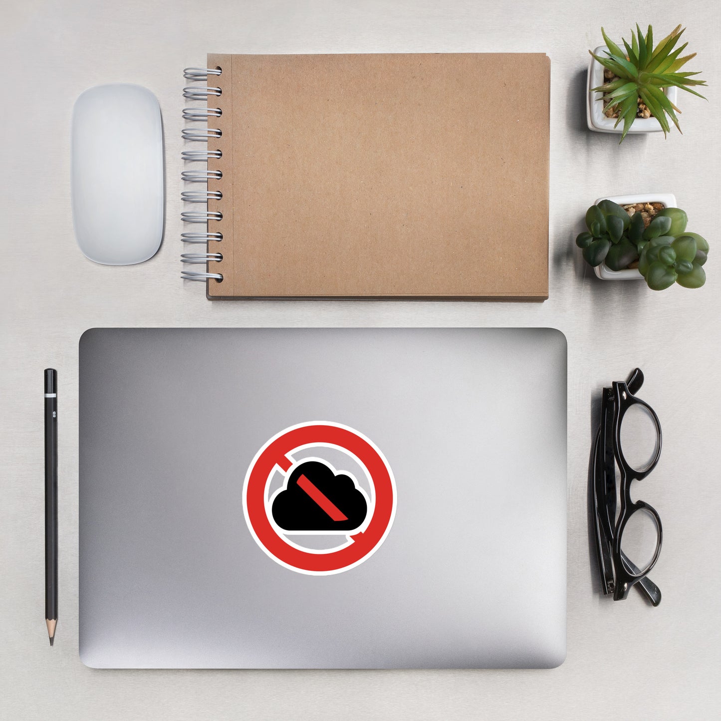 Clouds Prohibited Bubble-free stickers